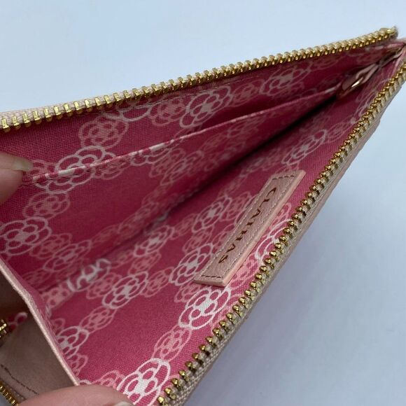 Authentic Clathas Pale Pink Leather Small Coin Purse / Card Case / Wallet - Picture 7 of 8